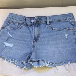 Denim Blue Distressed Women's Shorts